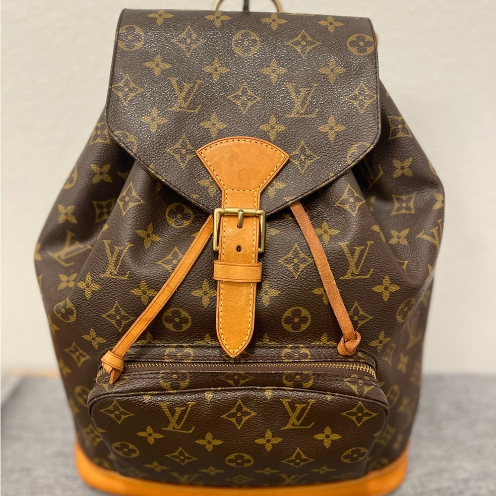 06. Louis Vuitton Montsouris leather backpack GM - Picture 2 of 16